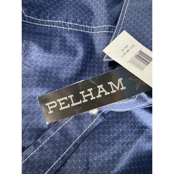 Pelham Men's XLT Western Blue Denim Pearl Snap Buttons Cowboy Shirt NWT - Picture 6 of 12